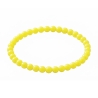 Lemon Yellow 6mm Beaded Bracelet with Glossy Yellow Acrylic Beads, Handmade Bright Colour Jewellery