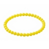 Yellow 6mm Beaded Bracelet with Glossy Yellow Acrylic Beads, Handmade Colourful Jewellery