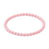 Pale Pink 6mm Beaded Bracelet with Glossy Pale Pink Acrylic Beads, Handmade Blush Pink Jewellery