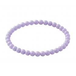 Lavender 6mm Beaded Bracelet with Glossy Acrylic Beads, Handmade Pastel Purple Jewellery