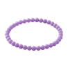 Lilac 6mm Beaded Bracelet with Glossy Acrylic Beads, Handmade Soft Purple Jewellery