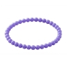 Violet 6mm Beaded Bracelet with Glossy Acrylic Beads, Handmade Purple Jewellery