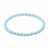 Baby Blue 6mm Beaded Bracelet with Glossy Acrylic Beads, Handmade Pastel Blue Jewellery