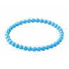 Blue 6mm Beaded Bracelet with Glossy Acrylic Beads, Handmade Classic Blue Jewellery