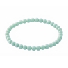 Light Aqua 6mm Beaded Bracelet with Glossy Acrylic Beads, Handmade Pastel Blue Green Jewellery