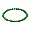 Emerald Green 6mm Beaded Bracelet with Glossy Acrylic Beads, Handmade Jewel-Tone Green Jewellery