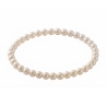 Ivory Pearl 6mm Beaded Bracelet with Creamy Pearlescent Acrylic Beads, Handmade Jewellery