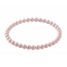 Peach Pearl 6mm Beaded Bracelet with Soft Peach Pearlescent Acrylic Beads