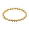 Light Gold Pearl 6mm Beaded Bracelet with Golden Pearlescent Acrylic Beads
