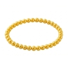 Yellow Pearl 6mm Beaded Bracelet with Bright Yellow Pearlescent Acrylic Beads