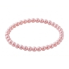 Baby Pink Pearl 6mm Beaded Bracelet with Soft Pink Pearlescent Acrylic Beads