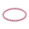 Pink Pearl 6mm Beaded Bracelet with Pink Pearlescent Acrylic Beads