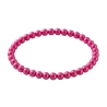 Fuchsia Pearl 6mm Beaded Bracelet with Vivid Fuchsia Pearlescent Acrylic Beads