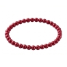Red Pearl 6mm Beaded Bracelet with Rich Red Pearlescent Acrylic Beads