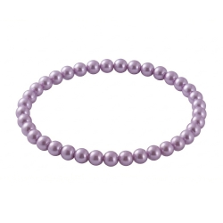 Lilac Pearl 6mm Beaded Bracelet with Delicate Lilac Pearlescent Acrylic Beads