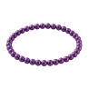 Purple Pearl 6mm Beaded Bracelet with Rich Purple Pearlescent Acrylic Beads