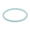 Baby Blue Pearl 6mm Beaded Bracelet with Pale Blue Pearlescent Acrylic Beads
