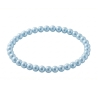 Ice Blue Pearl 6mm Beaded Bracelet with Pale Blue Pearlescent Acrylic Beads
