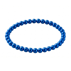 Royal Blue Pearl 6mm Beaded Bracelet with Rich Blue Pearlescent Acrylic Beads