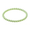 Light Green Pearl 6mm Beaded Bracelet with Soft Green Pearlescent Acrylic Beads
