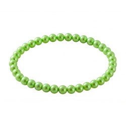 Green Pearl 6mm Beaded Bracelet with Rich Green Pearlescent Acrylic Beads