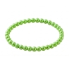 Green Pearl 6mm Beaded Bracelet with Rich Green Pearlescent Acrylic Beads