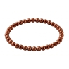 Copper Pearl 6mm Beaded Bracelet with Copper-Toned Pearlescent Acrylic Beads