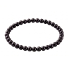 Black Pearl 6mm Beaded Bracelet with Black Pearlescent Acrylic Beads
