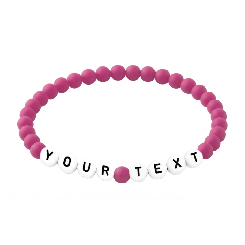 Magenta Matte 6mm Personalised Bracelet 603