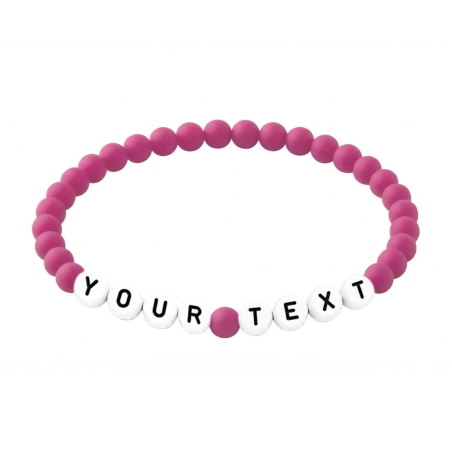 Magenta Matte 6mm Personalised Bracelet 603
