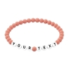 Muted Salmon Matte 6mm Personalised Bracelet 604