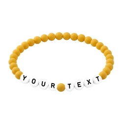 Sunshine Yellow Matte 6mm Personalised Bracelet 607