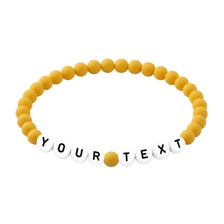 Sunshine Yellow Matte 6mm Personalised Bracelet 607