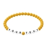 Sunshine Yellow Matte 6mm Personalised Bracelet 607