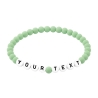 Pastel Green Matte 6mm Personalised Bracelet 608