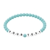 Pastel Aqua Matte 6mm Personalised Bracelet 609