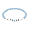 Powder Blue Matte 6mm Personalised Bracelet 610