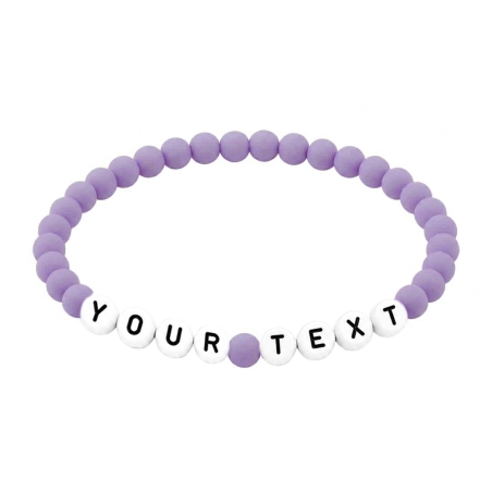 Pastel Orchid Matte 6mm Personalised Bracelet 612