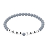 Slate Grey Matte 6mm Personalised Bracelet 614