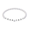 Snowdrop White Matte 6mm Personalised Bracelet 673