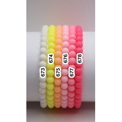 Snowdrop White Matte 6mm Personalised Bracelet 673