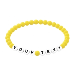 Primrose Yellow Matte 6mm Personalised Bracelet 674