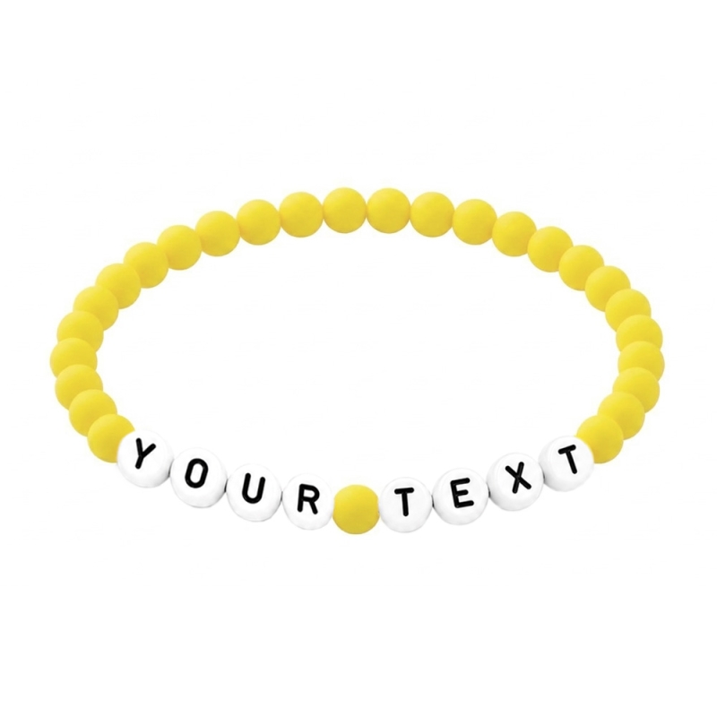 Primrose Yellow Matte 6mm Personalised Bracelet 674