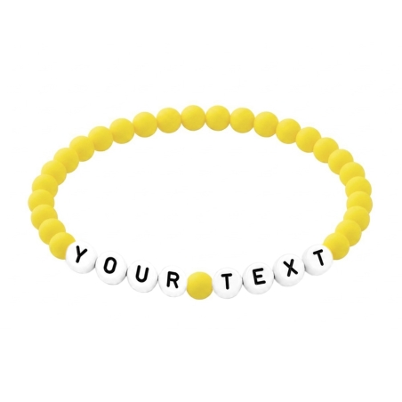 Primrose Yellow Matte 6mm Personalised Bracelet 674