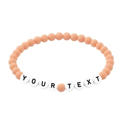 Cantaloupe Peach Matte 6mm Personalised Bracelet 675
