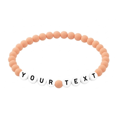 Cantaloupe Peach Matte 6mm Personalised Bracelet 675