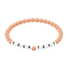 Cantaloupe Peach Matte 6mm Personalised Bracelet 675