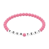 Poppy Pink Matte 6mm Personalised Bracelet 677