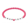 Hibiscus Pink Matte 6mm Personalised Bracelet 678