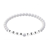 White 6mm Personalised Bracelet 615